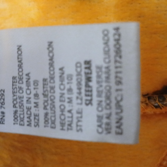 Garfield The Movie Soft Union PJ Cozy Suit Sz M (8-10) Women/Unisex - Picture 11 of 11